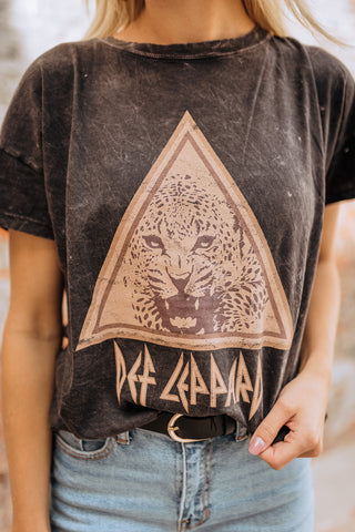 Def Leppard Washed Graphic Tee S-L $49